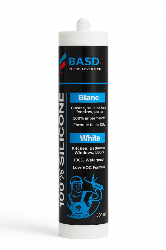 BASD 100% Silicone Sealant – Blanc (300 ml)