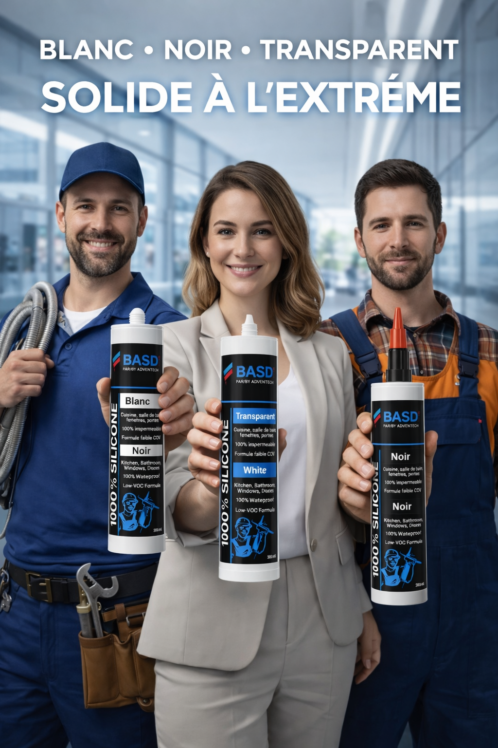 BASD 100% Silicone Sealant – Transparent (300 ml)